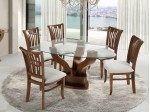 Conjunto Mesa de Jantar Bom Lar Verona com 06 Cadeiras 1.40 x 1.40 Triangular
